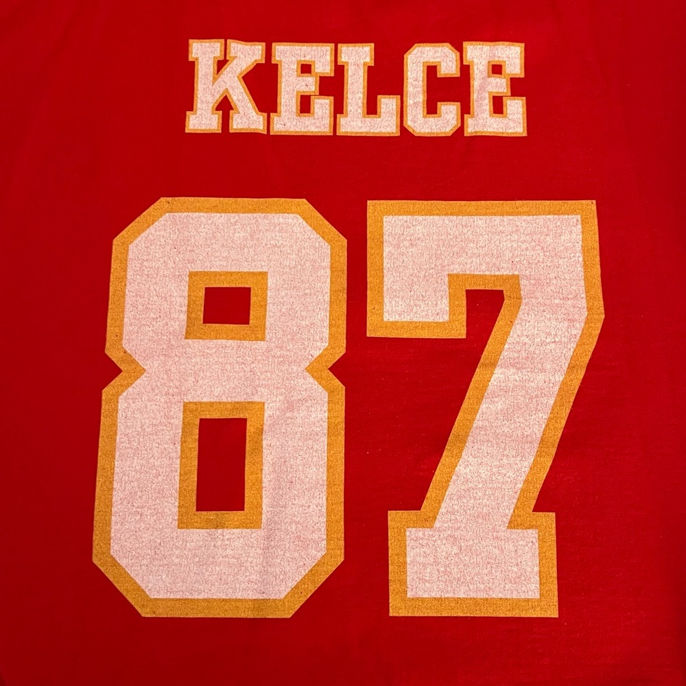 In My Chiefs Era Kelce 87 Kansas City Chiefs Red Sweater - Picture 4 of 6